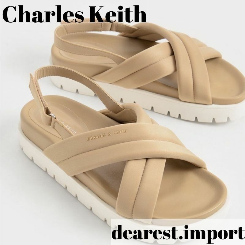 SANDAL FLAT CK LIGHT CROSS STRAP SLINGBACK WEDGES CKS504 PREMIUM