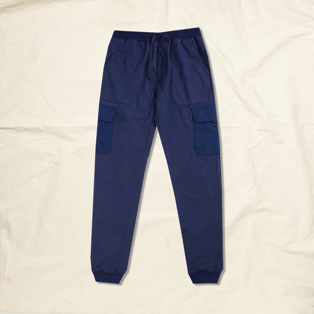 Jimmy and Martin - Jogger Pants Cargo Terry Mismatch Ripstop Blue - JP004-1