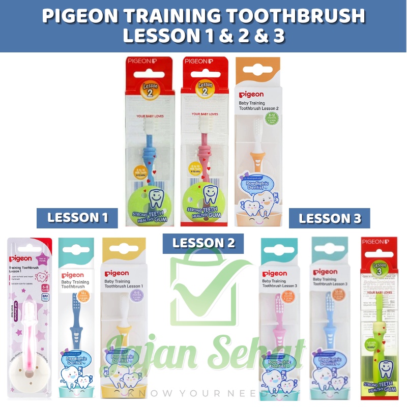 Pigeon Training Toothbrush Lesson 1 &amp; 2 &amp; 3 Sikat Gigi Anak