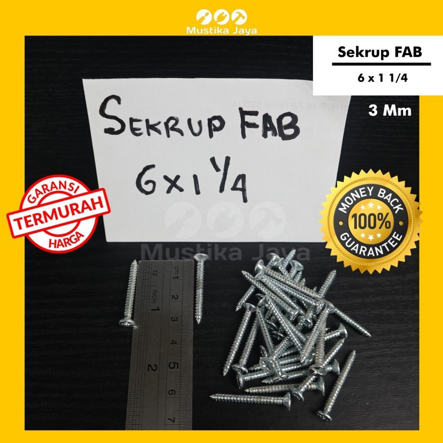 SEKRUP FAB 6 x 1 1/4 1000 pcs