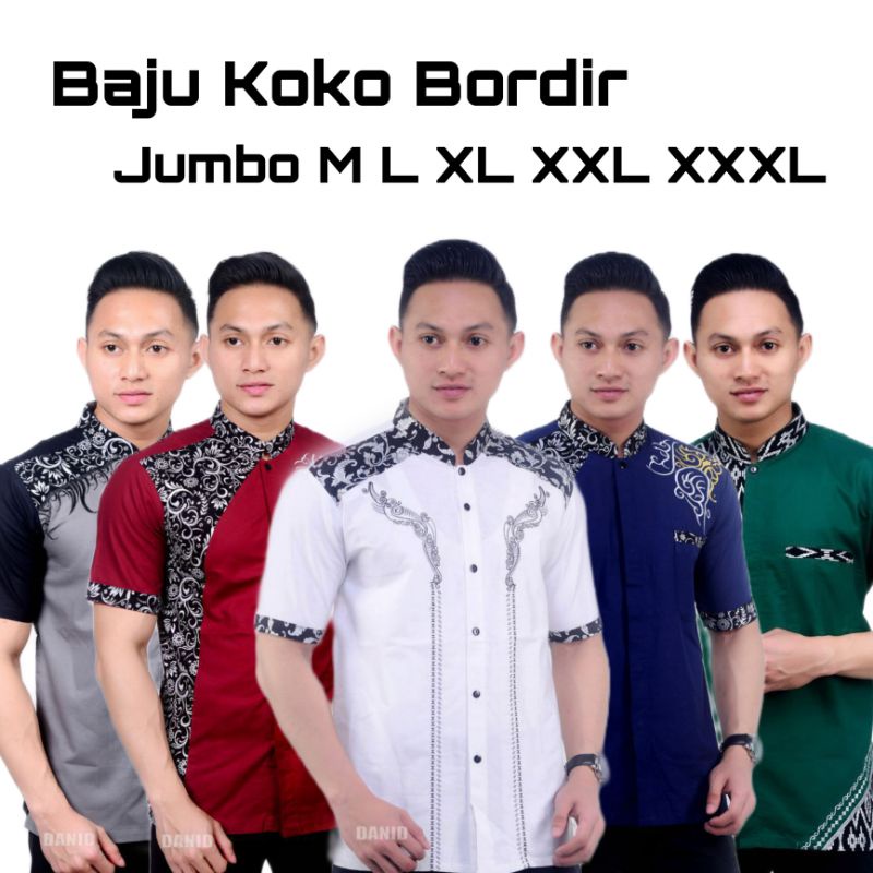 Jual Baju Kokoh Pria Jumbo Lengan Pendek Ukuran M L Xl Xxl Xxxl