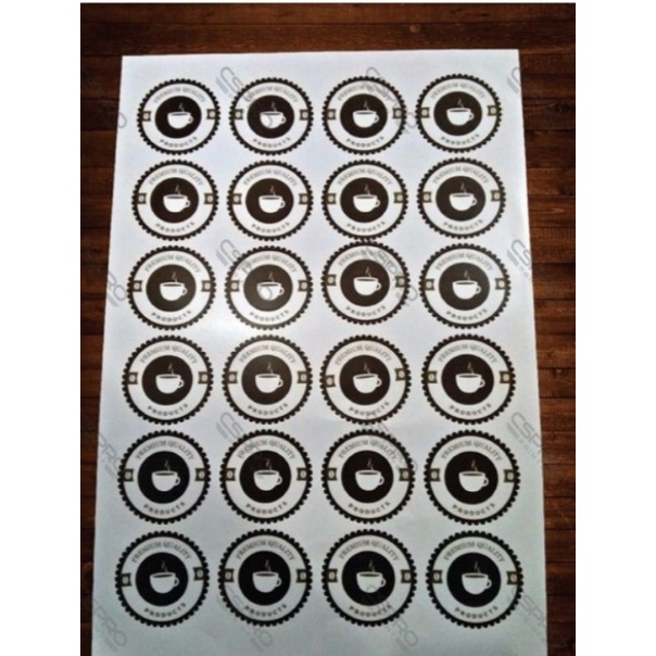 

Cetak stiker Label Transparan Bening Kemasan A3+ Cut + Costum Cut Sesuai Pola