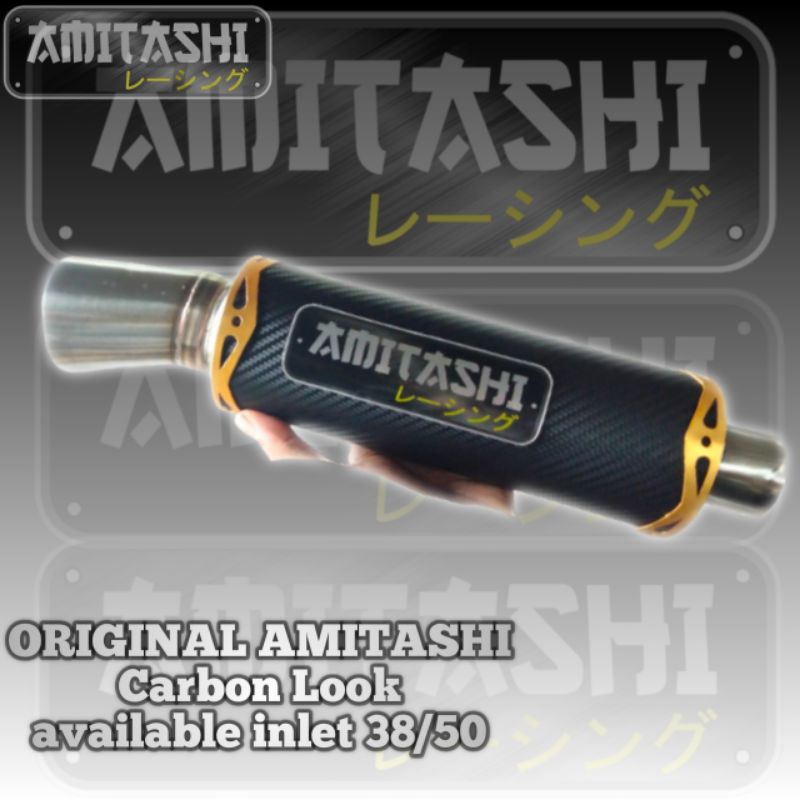 Silincer Amitashi carbon look inlet 38 dan 50