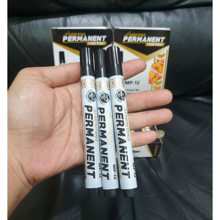 SPIDOL HITAM PERMANENT MONTANA MP12 EASY TO REFILL