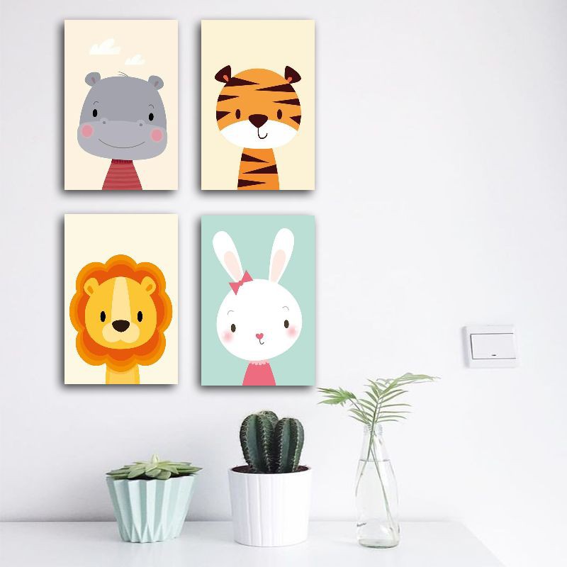 POSTER ANIMAL KIDS - POSTER GAMBAR HEWAN - POSTER UNTUK ANAK - POSTER DINDING - MDF