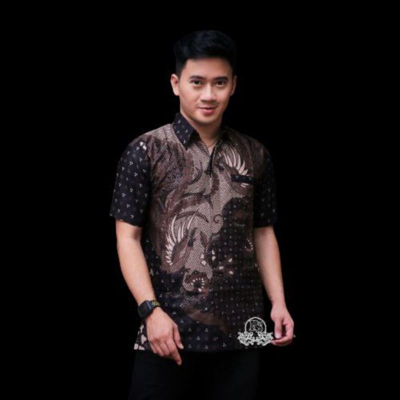 Batik Pria Lengan Pendek M L XL XXL XXXL Premium Jumbo Modern Cowok