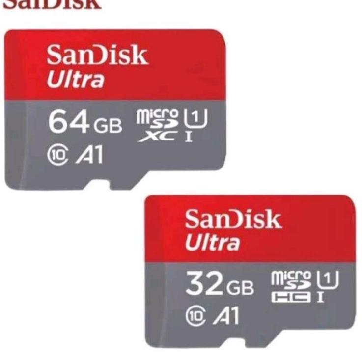 [PRODUK 8FV8D] SanDisk Ultra MicroSDHC/16GB,32GB,64GB,128GB,256GB Class 10 - Kartu Memori MicroSDMEM