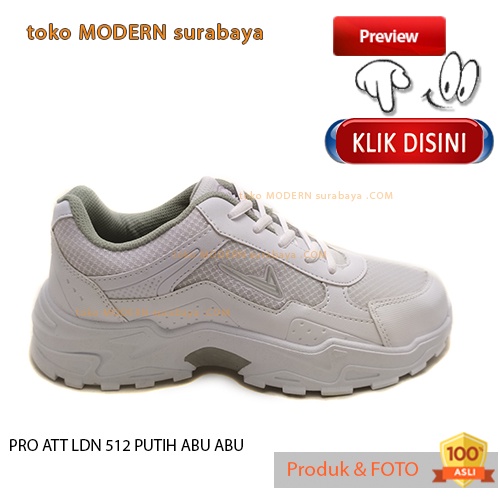 Sepatu wanita olahraga sneakers kets tali PRO ATT LDN 512 PUTH ABU-ABU