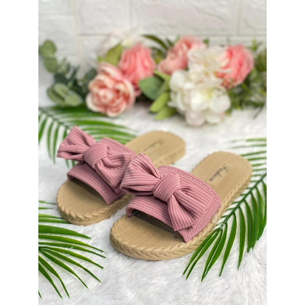 MS1909 IMPORT Sandal Wanita Import Slip On / Sandal Selop Wanita Pita Kain Import Ukuran 35-40