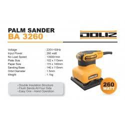 Mesin Amplas Kayu Kotak BA 3260 DOLIZ Palm Finishing Sander