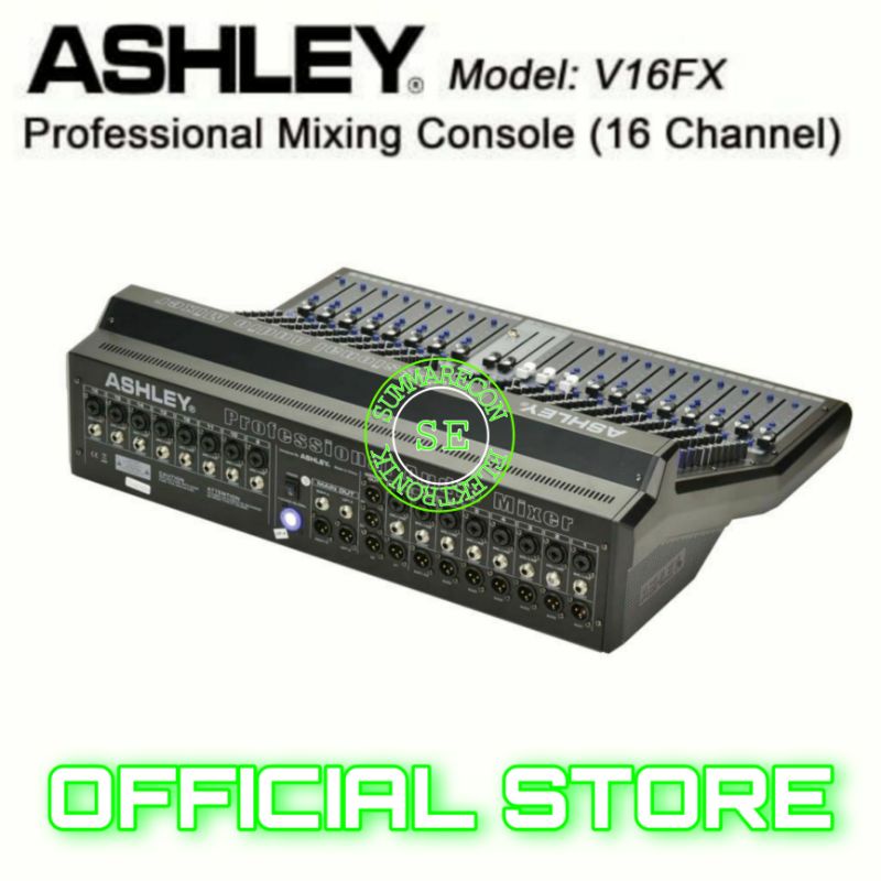 mixer audio 16 channel original ashley V16FX usb bluetooth recording