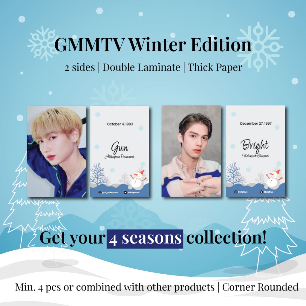 WINTER ver. Unofficial Photocard 2 Sisi GMMTV Bright Win Ohm Nanon Raikantopeni Thailand