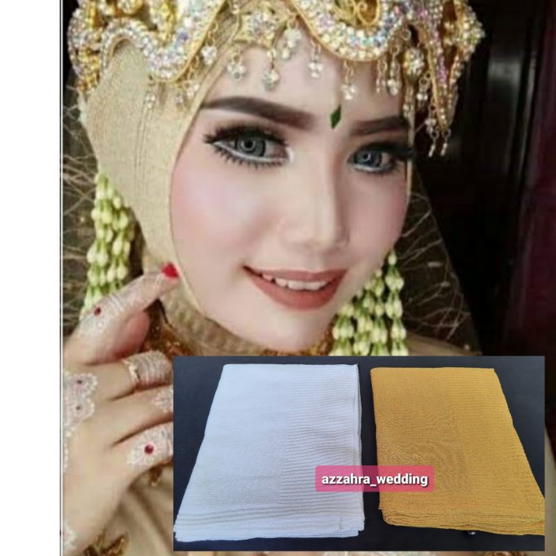 Pasmina/Dalaman Kerudung Pengantin Gliter