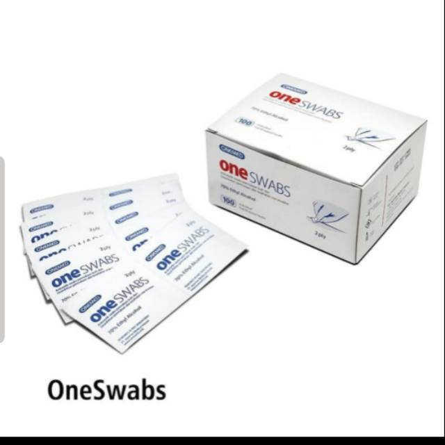 Alkohol Alcohol swab merek OneMed 70% Ethy Alcohol isi 100