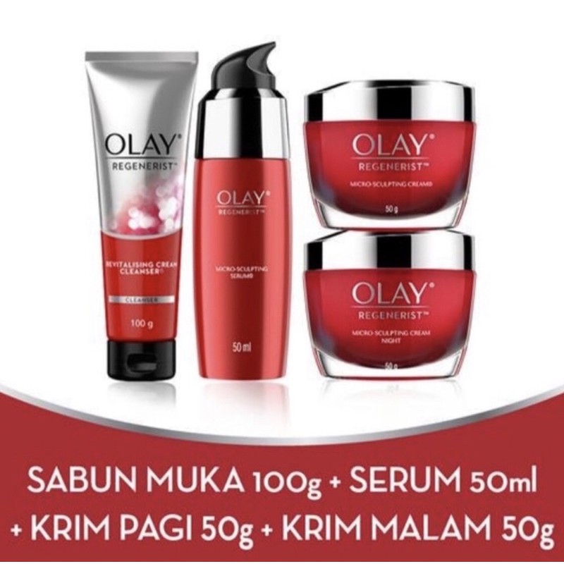 OLAY Regenerist Set Anti Aging [ Lebih Hemat isi 4]