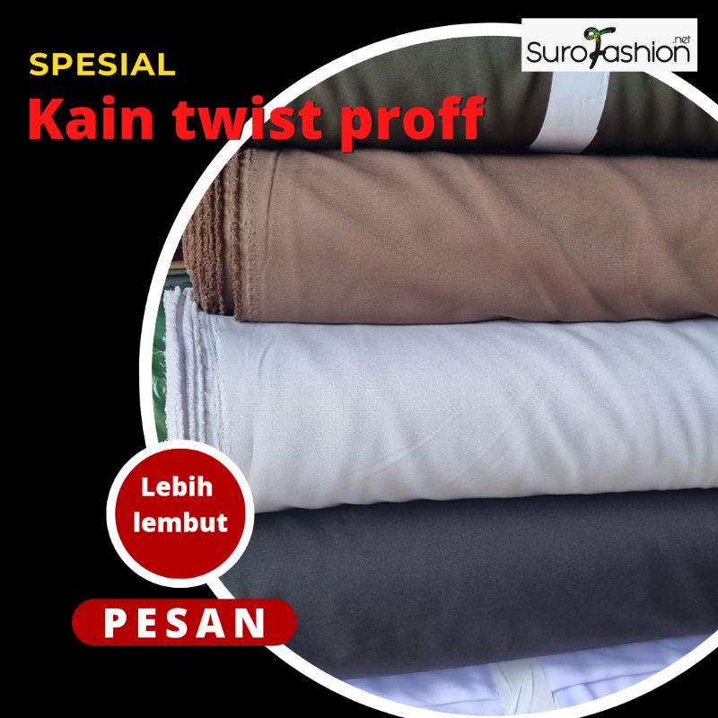 Kain celana twist proff eceran terlaris | surofashion