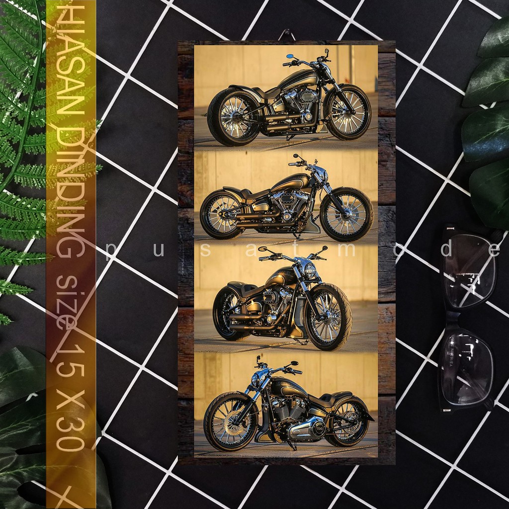 pusatmode Hiasan Dinding Harley Davidson 15x30 cm