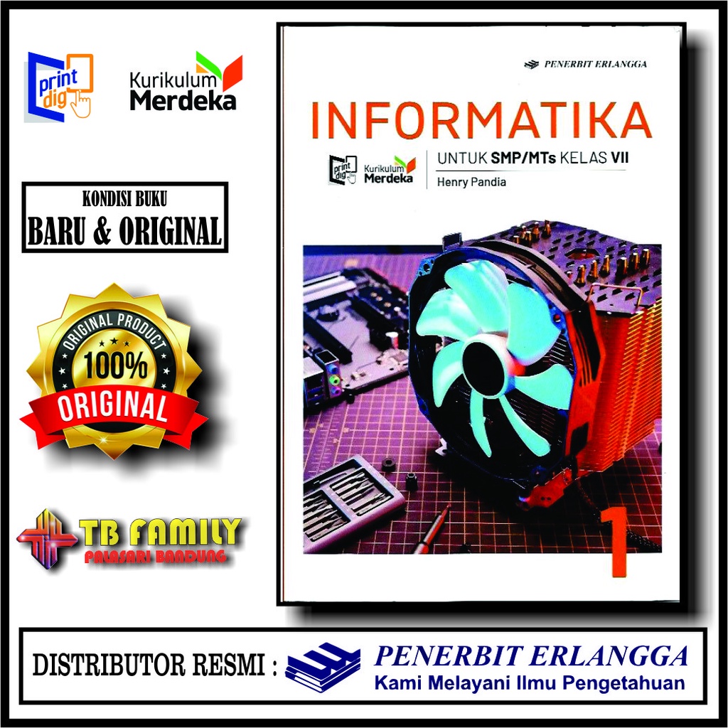 Jual Buku INFORMATIKA SMP kelas 7 KURMER Kurikulum Merdeka Penerbit