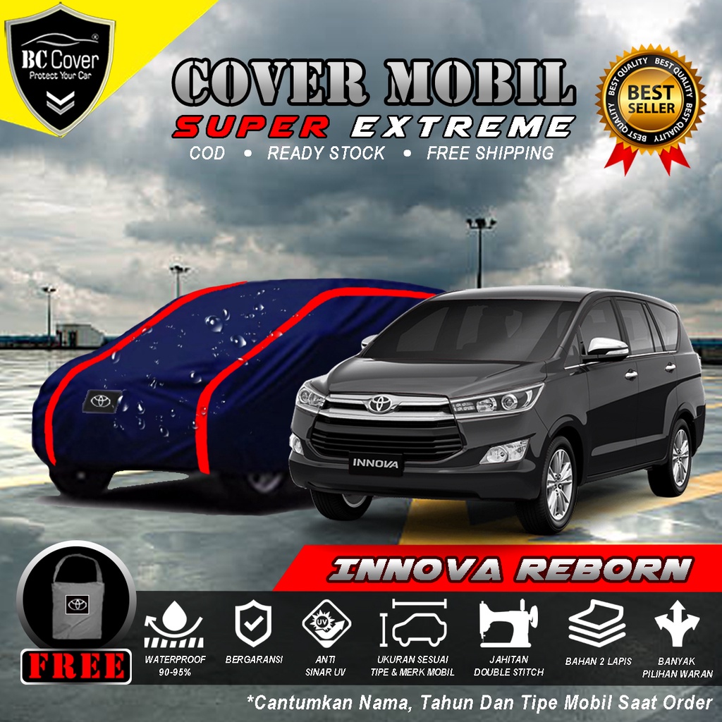 Body Cover Mobil Innova Waterproof / Sarung Mobil Innova Reborn Anti Air / Selimut Tutup Penutup Mantol Kerudung Mantel Mobil Inova Reborn Waterproof Outdoor Anti Air