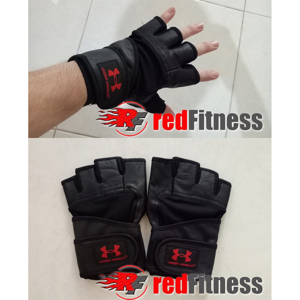 Sarung Tangan Fitness Olahraga / Gym Gloves Bahan Kulit / Glove