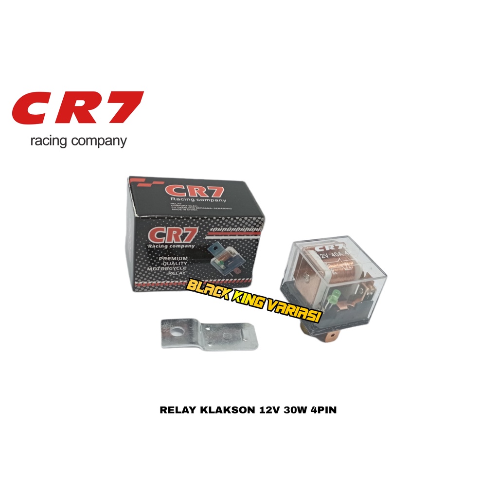 Relay Klakson Kaki 4 Transparan 12V CR7 Relay Klaskon Motor Mobil Alarm Transparan Universal