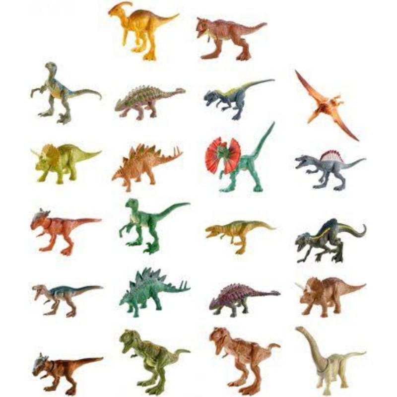 Jurassic World Mini Action Dino Blind Pack Seri Dino Rival/MiniDino/Dino Escape - Original Mattel