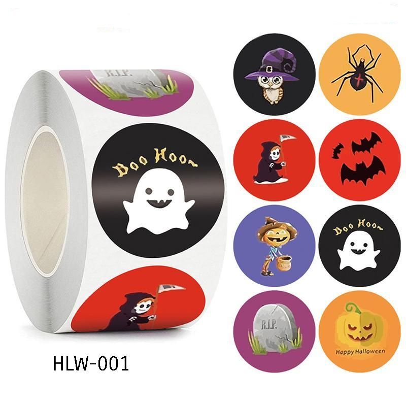 

Stiker Tema Halloween Utk Packaging Hampers/Kado/Kartu Ucapan/Kue