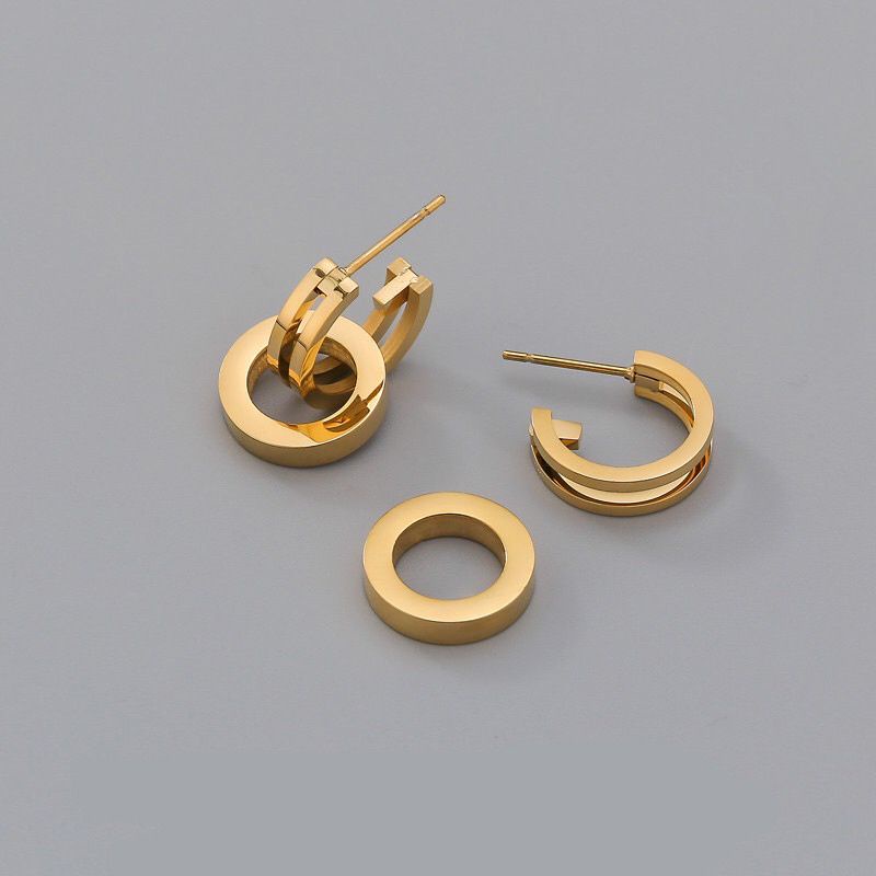 Anting Titanium Lapis Emas 24K Gold Anti Luntur Anti Karatan