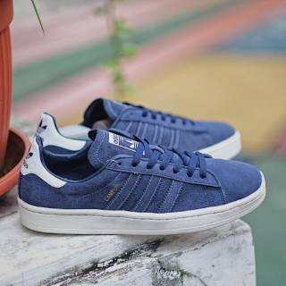 SEPATU ORIGINAL ADIDAS  CAMPUS NAVY RETRO  SNEAKERS PRIA 