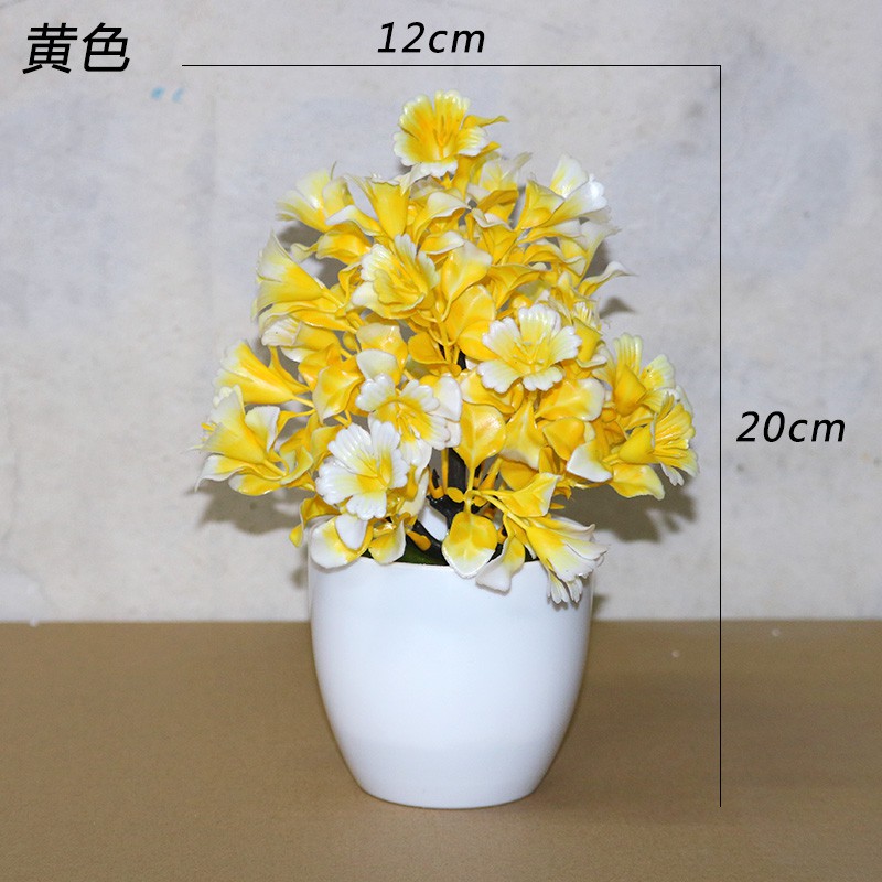 FYGALERYSURABAYA PT42 Pot Tanaman Hias Bunga Hias Plastik Pot Bongsai Artificial Flower Decoration