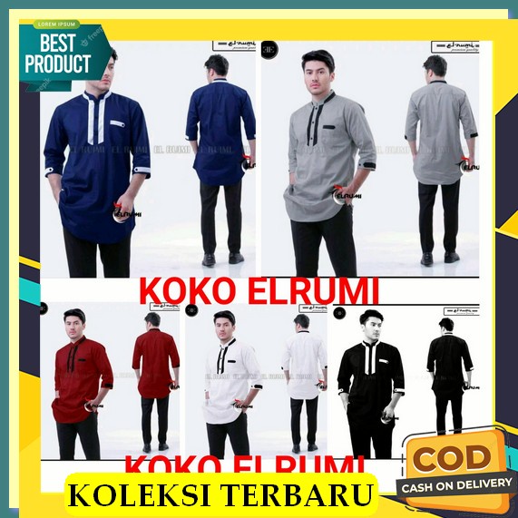 Kgb Jrj- Baju Koko Katun Lengan Panjang Dewasa Size Standar & Big Size Eceran Grosir Orang Tua Bapak