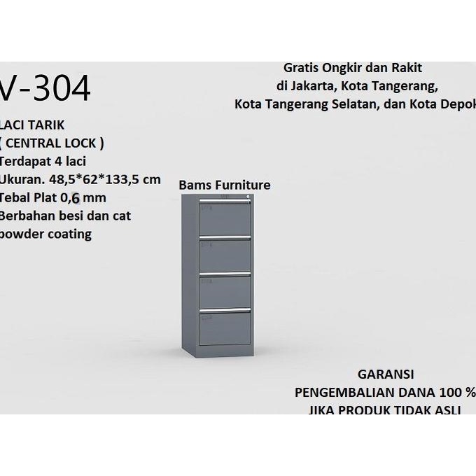 

[[COD]] lemari arsip lemari besi file filling cabinet merek VIP ori 4 laci BOOM SALE Kode 852