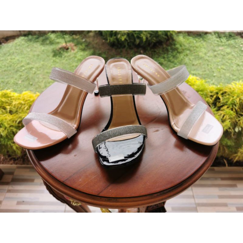 HIGH HEELS WANITA KACA ELEGANT