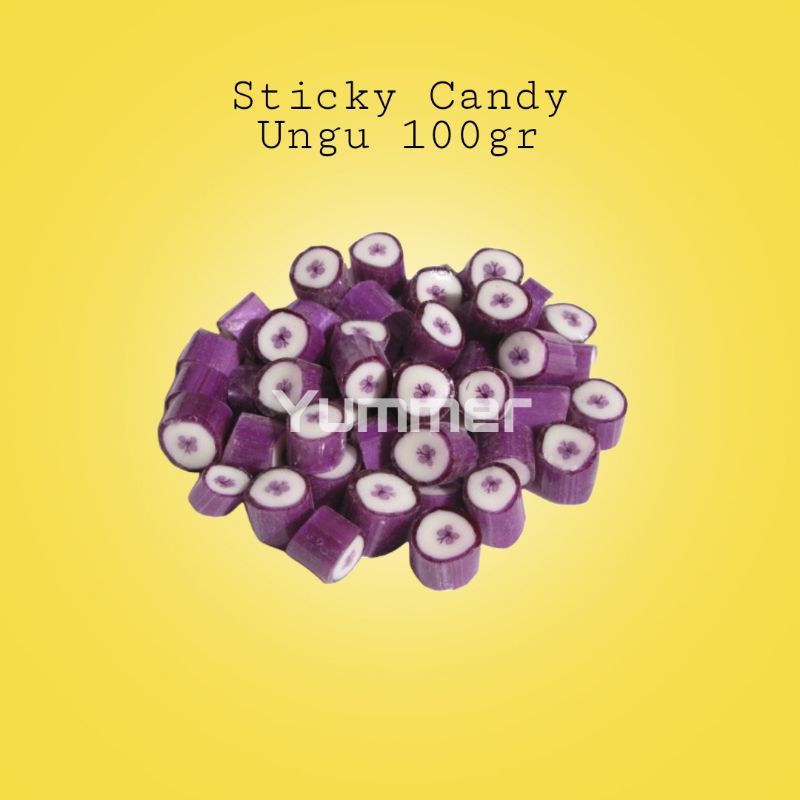 

Sticky candy UNGU permen roll lollipop lolipop unik