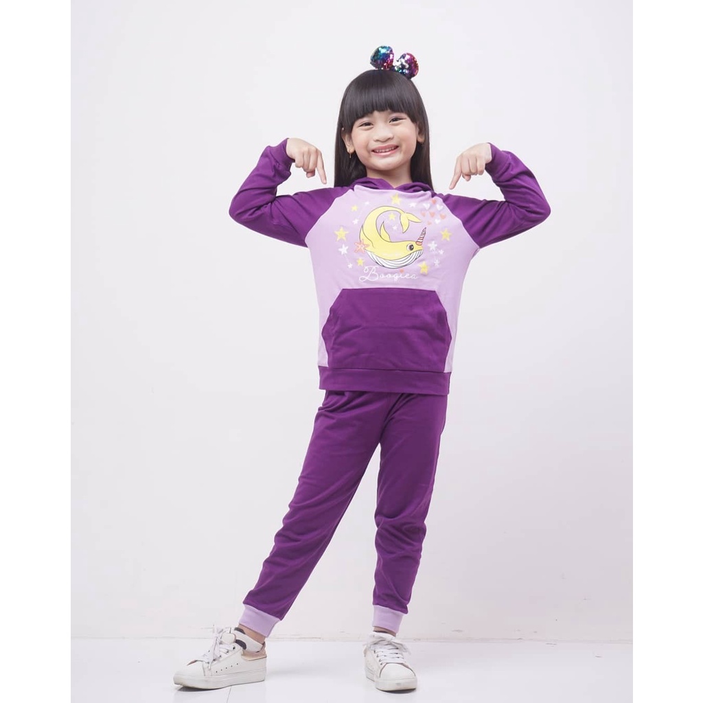 SETELAN ANAK UNISEX HOODIE RAGLAN USIA 2-10 TAHUN