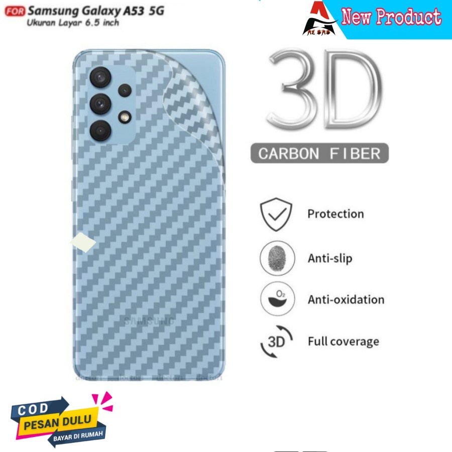 Garskin Samsung A53 5G Back Screen Protector Skin Carbon