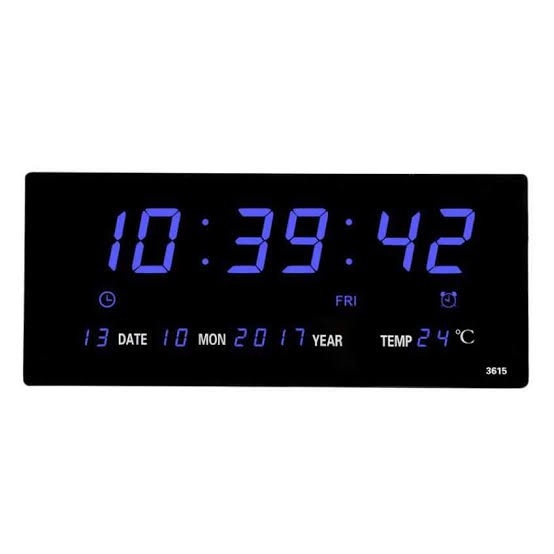 Sonifer Jam Dinding Digital LED Meja Clock SMS-3615 Biru