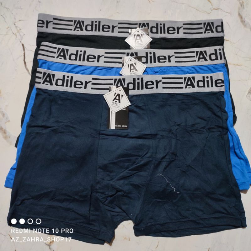 3pc Celana dalam boxer pria Adiler // Celana dalam boxer pria dewasa