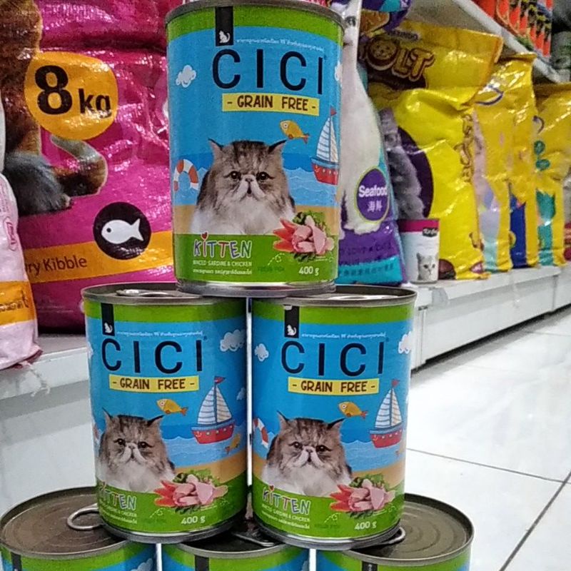 cici kaleng kitten rasa minced sardine & chiken 400g