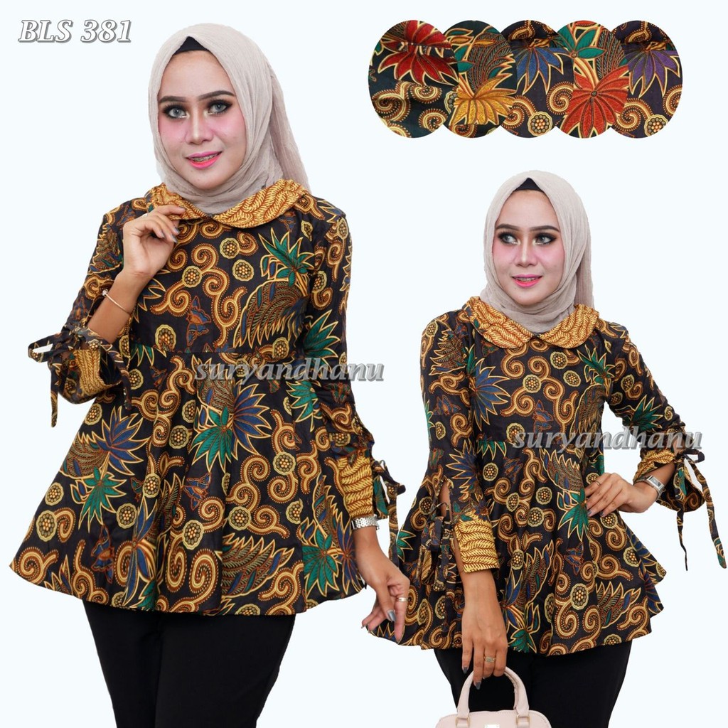 BLS 381 Blus Atasan Batik Lonceng