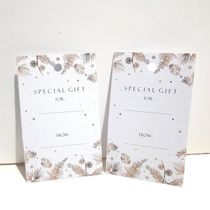 

DISKON Gift Tag/ Hang Tag/ Gantungan Kartu White Abstract (25pcs)
