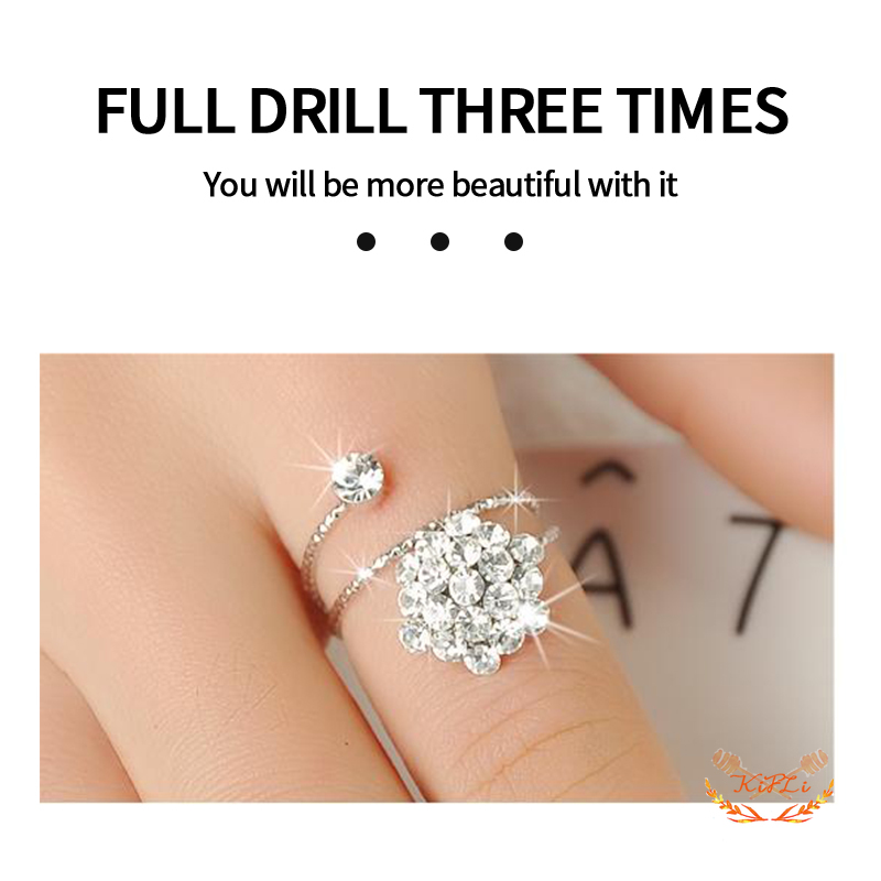 Cincin Perhiasan,Cincin Titanium Wanita,Mode Berlian Imitasi Korea,Ring Titanium