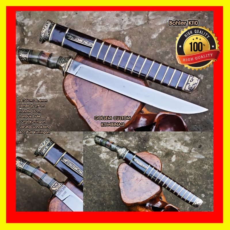 PISAU SEMBELIH COSTUM KOMBINASI BOHLER K110 SUPER TAJAM
