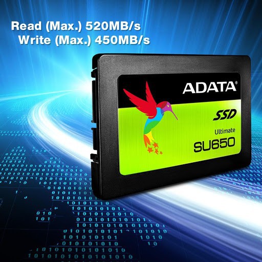 SSD ADATA SU650 480GB SATA III ( R/W Up to 520 / 450MB/s )