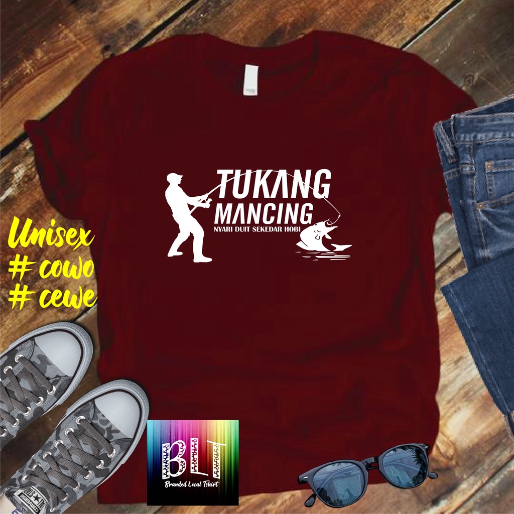 Promo Murah/Kaos Tukang Mancing Lm/KAOS EKSPRESI/KAOS HITS/KAOS BANDUNG/KAOS MURAH/KAOS DISTRO MURAH 2022 PAKAIAN PRIA PAKAIAN WANITA TREND KAOS