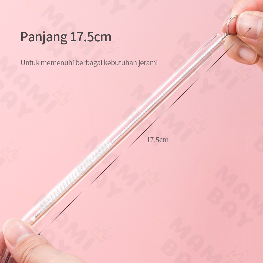 OKEYI Sikat Dot Bayi stainless brush straw Sikat Sedotan