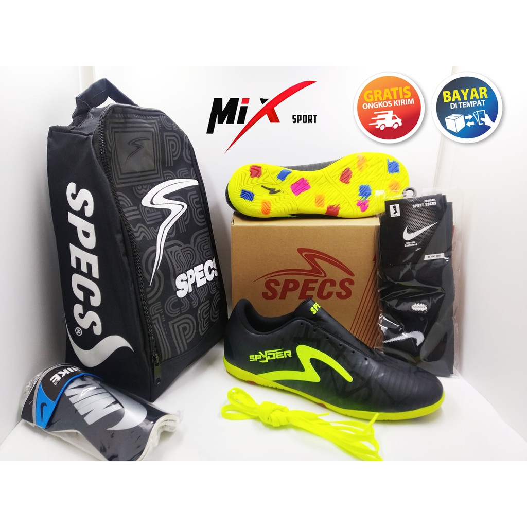 Sepatu Futsal Specs Terlaris Bonus Kaos Kaki Tas Dan Deker