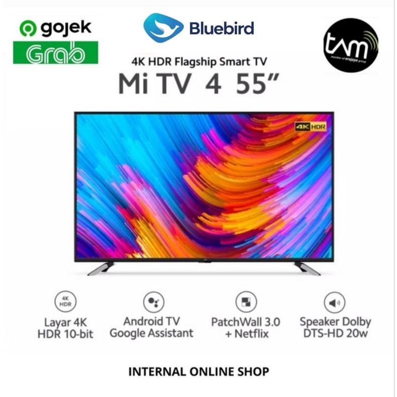 Xiaomi Mi TV4 55 inch 4K Smart TV Garansi Resmi