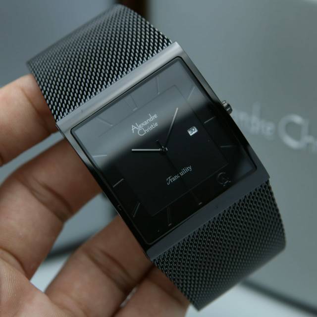 Jam Tangan Pria Alexandre Christie AC 8333 Full Black Original