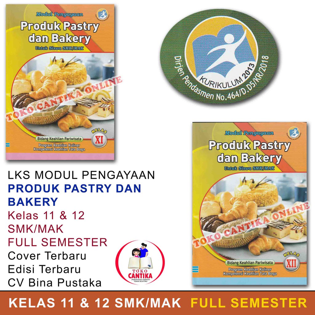 Jual Buku Lks Produk Pastry Dan Bakery Kelas 11 Dan 12 Smk Mak